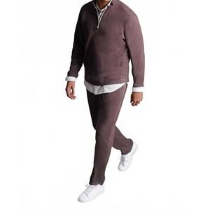 NEW BUKI voey quarter zip sweatshirt in espresso